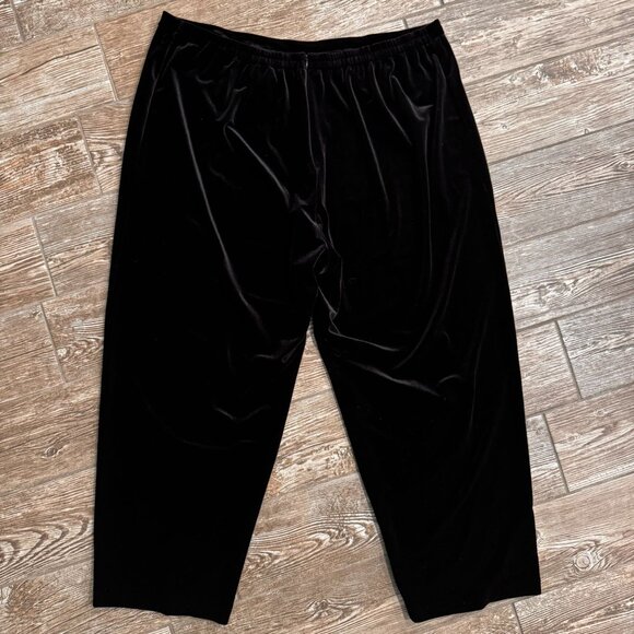 Vtg Velvet Pants Womens 22W Zip Back‎ 90s Plus Evening Party Whimsigoth Stretch - Picture 5 of 5